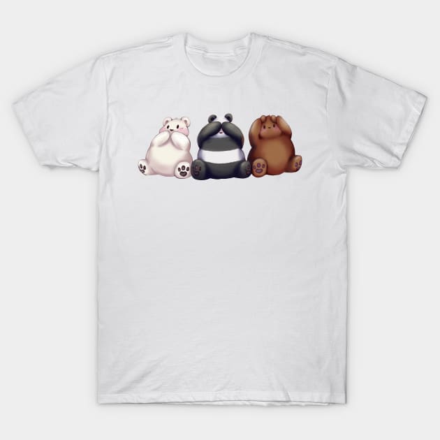 Bears T-Shirt by Dumplynn's Doodles